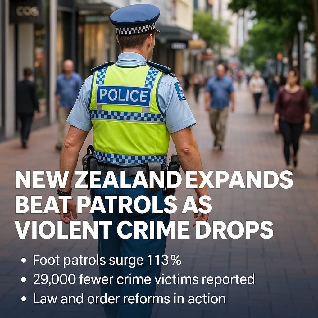 New Zealand Boosts Beat Patrols as Violent Crime Falls 29K”